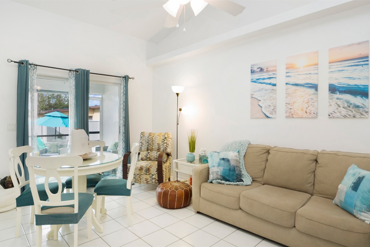 Pull out sofa for additional sleeping
