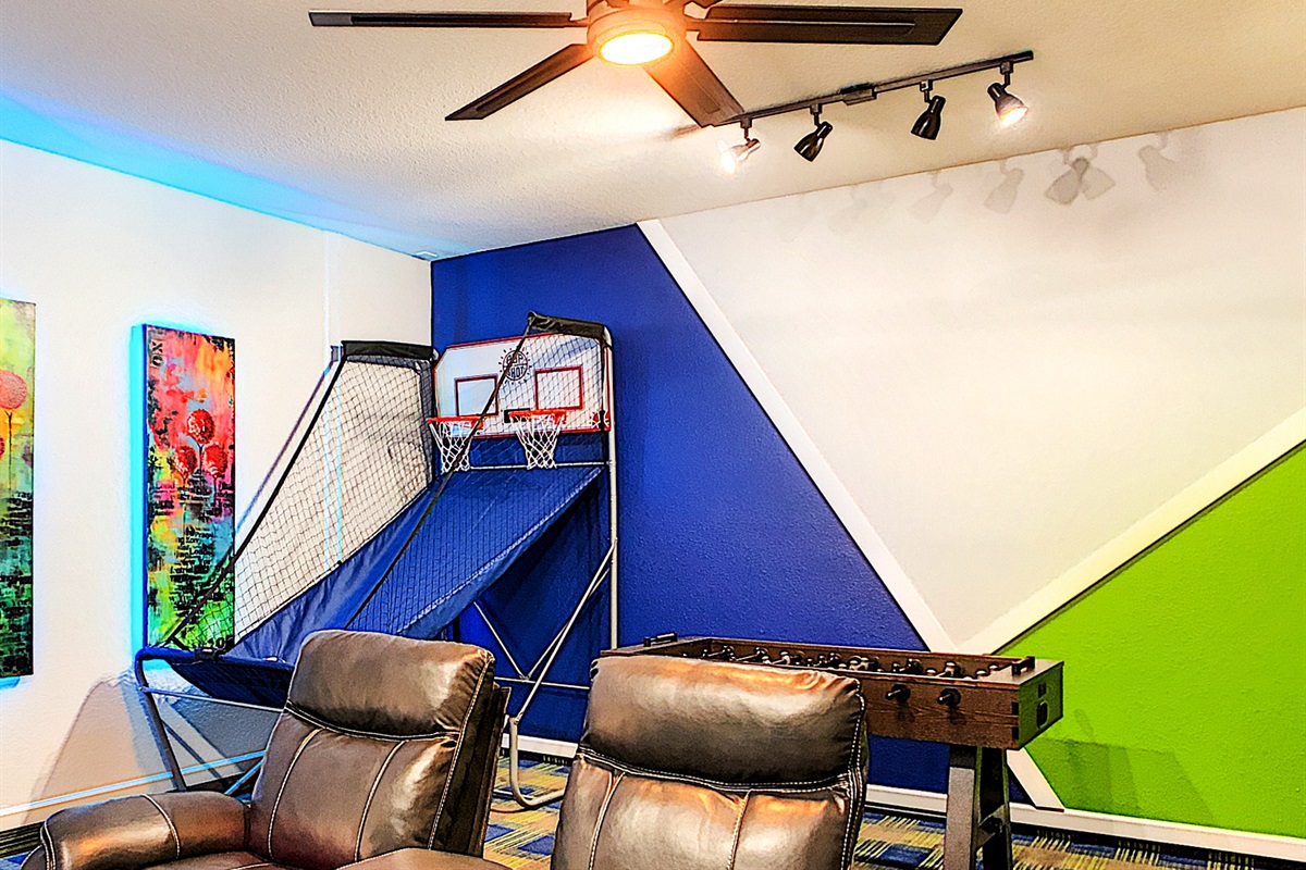 Play Basketball and Foosball