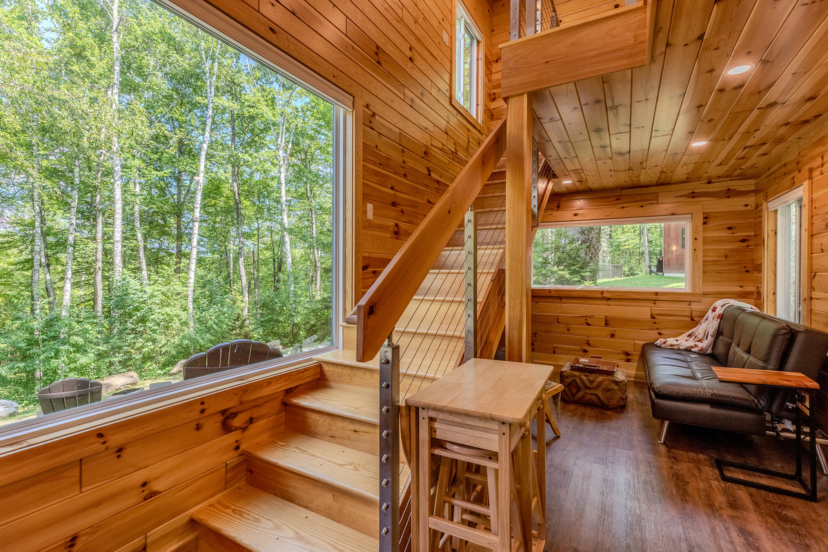 Dine inside or out, with private firepit and grill just steps away