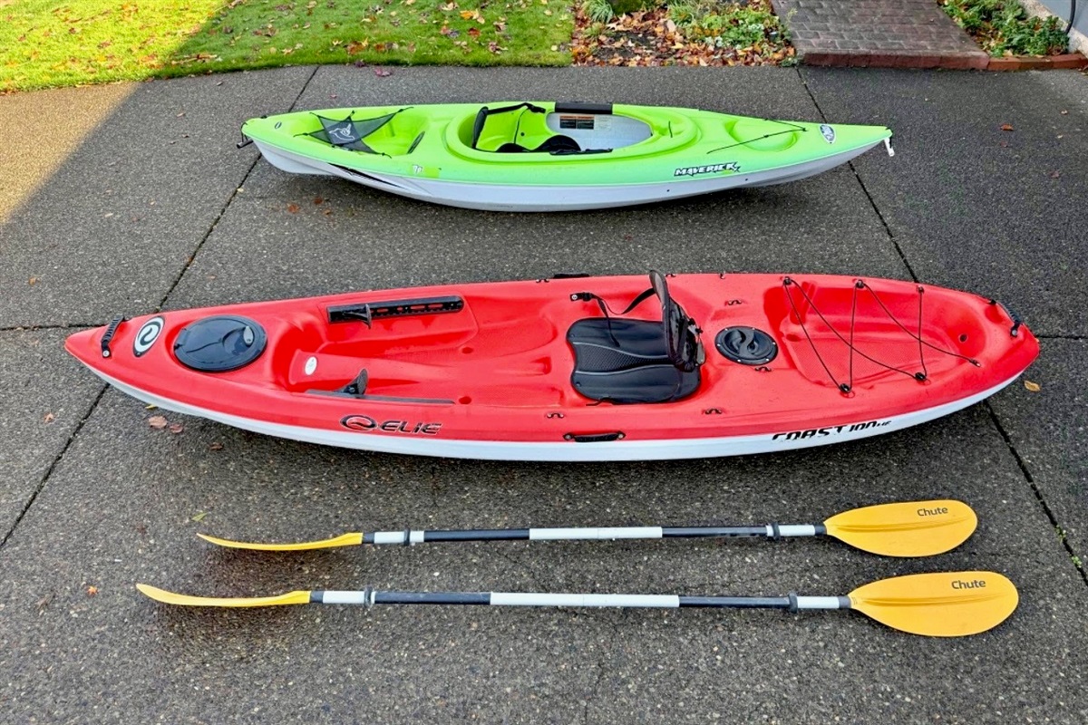 Launch from private community beach and soak in the view from the kayaks provided for your use.