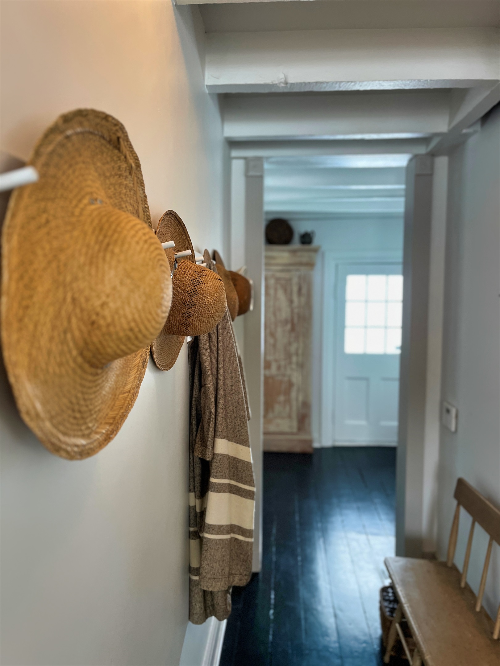 Hawk Field House - Hallway and coat storage area.