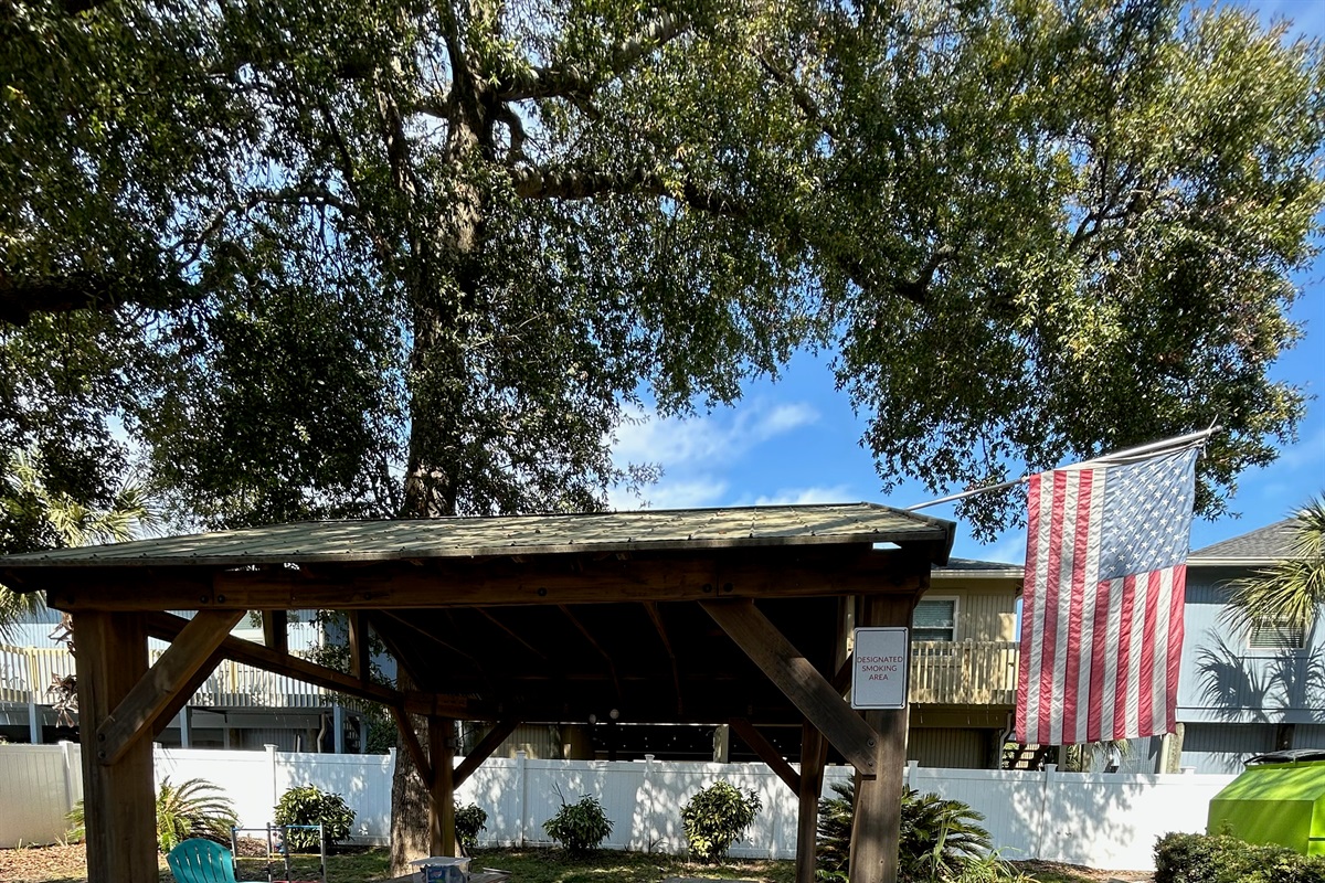 Courtyard offers BBQ Grills, Cornhole and outdoor space to enjoy.