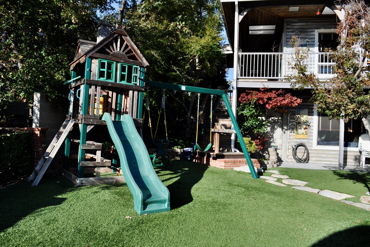View of swing-set