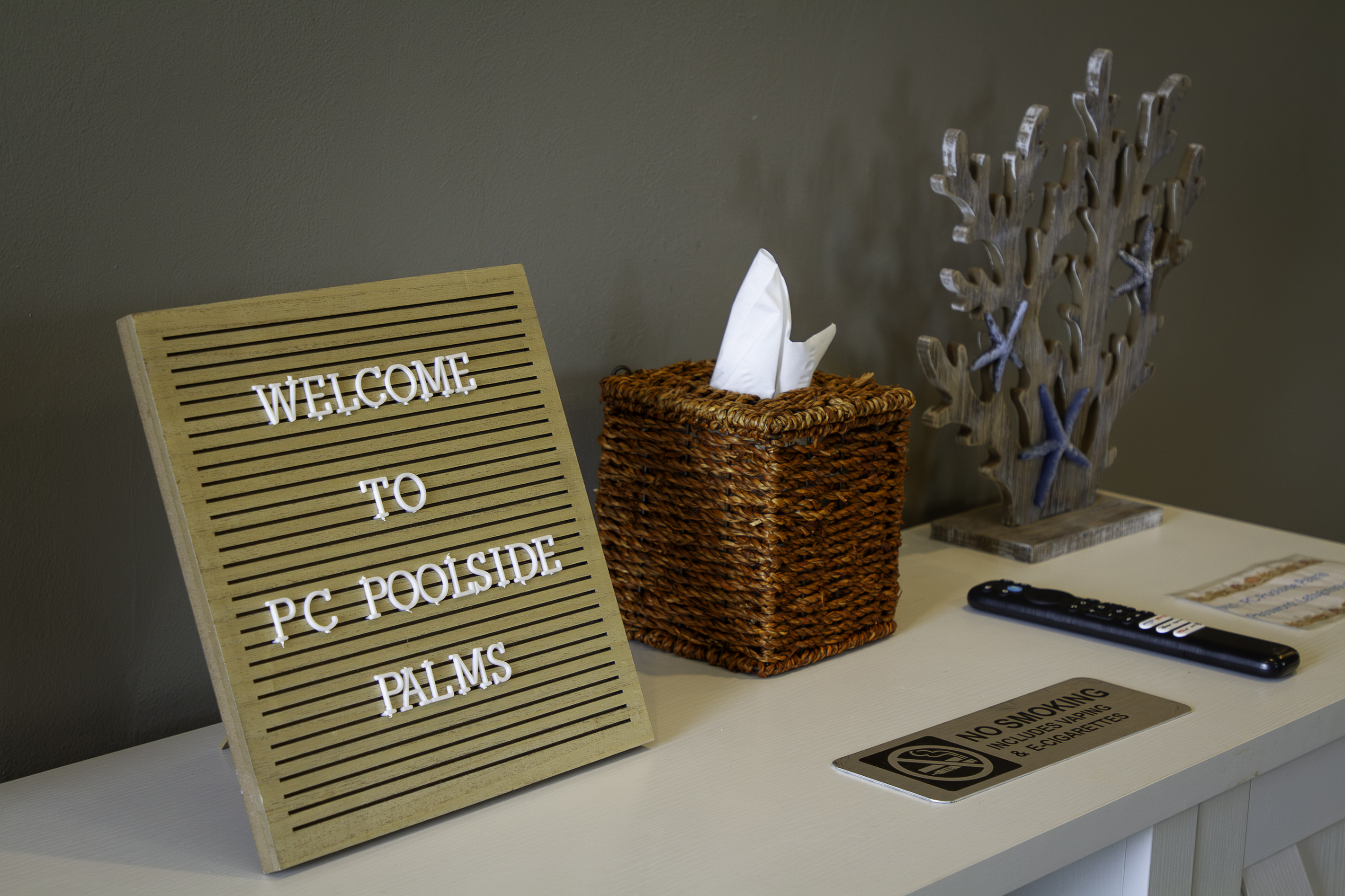 A view of our welcome sign