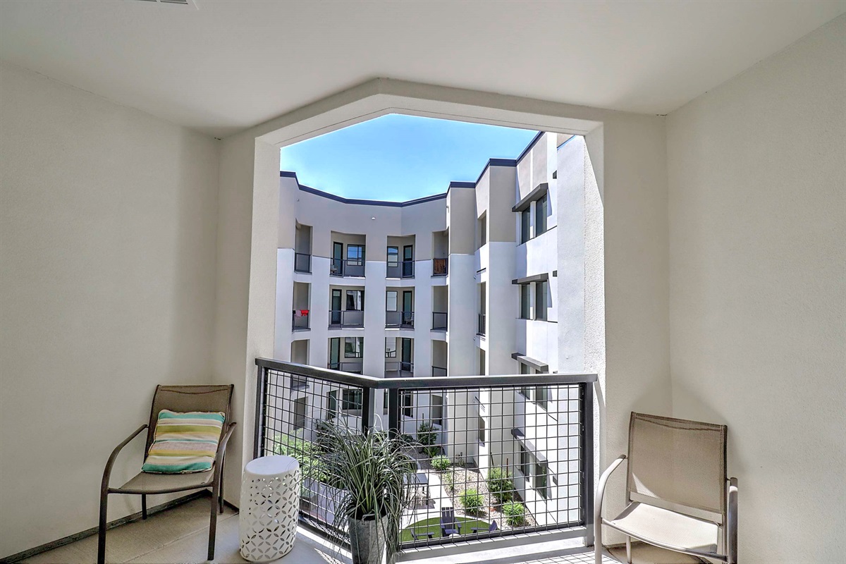 Courtyard serenity from above.