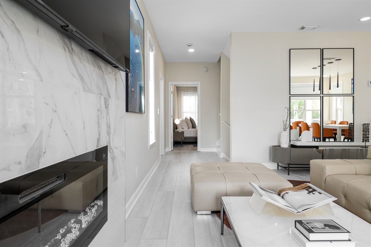 The Master Bedroom is on the opposite side of the 2nd Floor from the Living Space