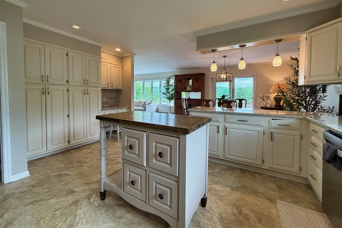 Kitchen island for easy prep