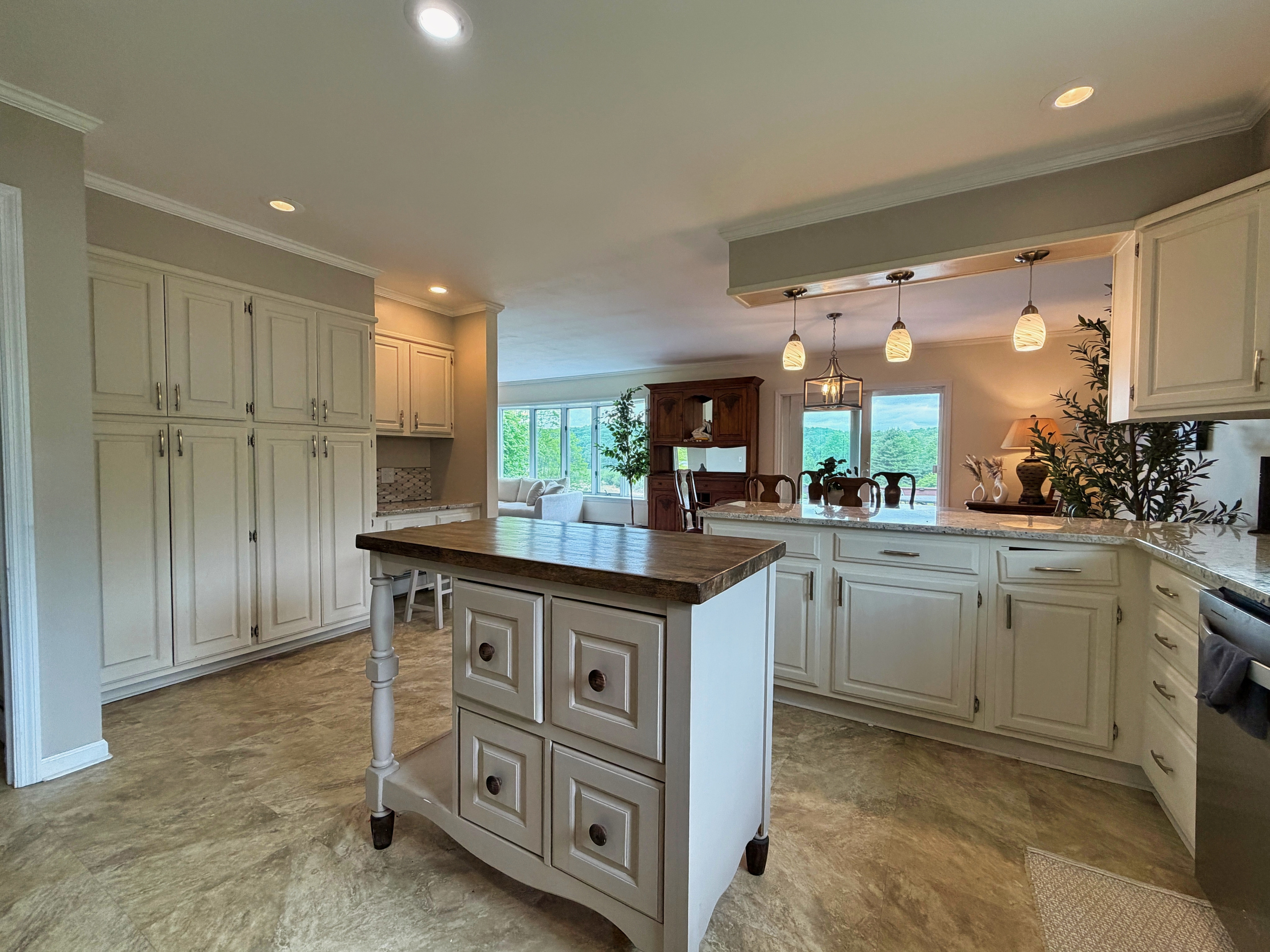 Kitchen island for easy prep