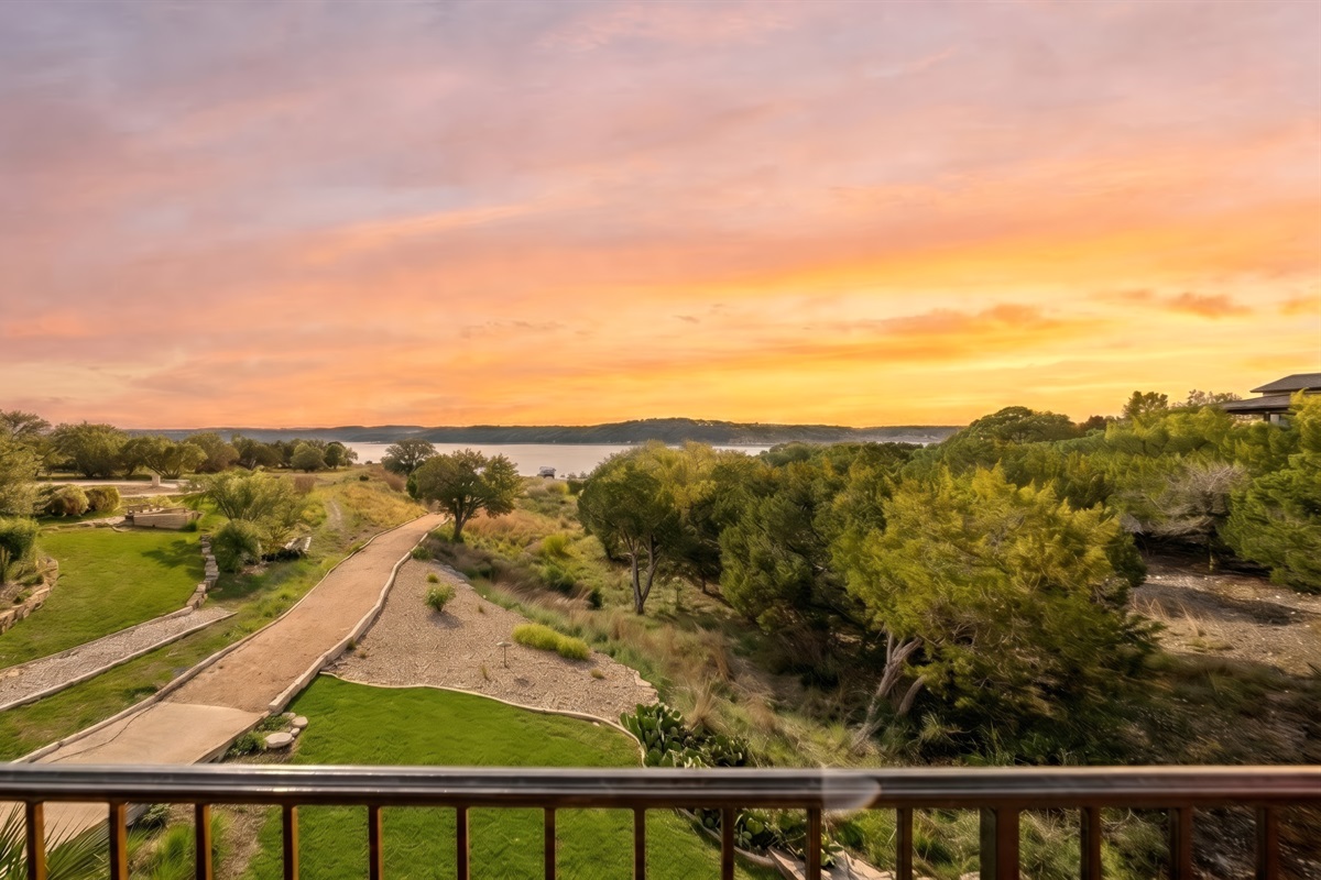 The cart path leads to Tuscany’s private dock.