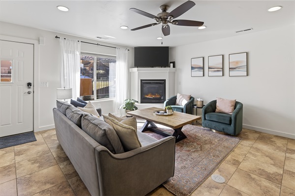 Living Room with Moab Rim Views