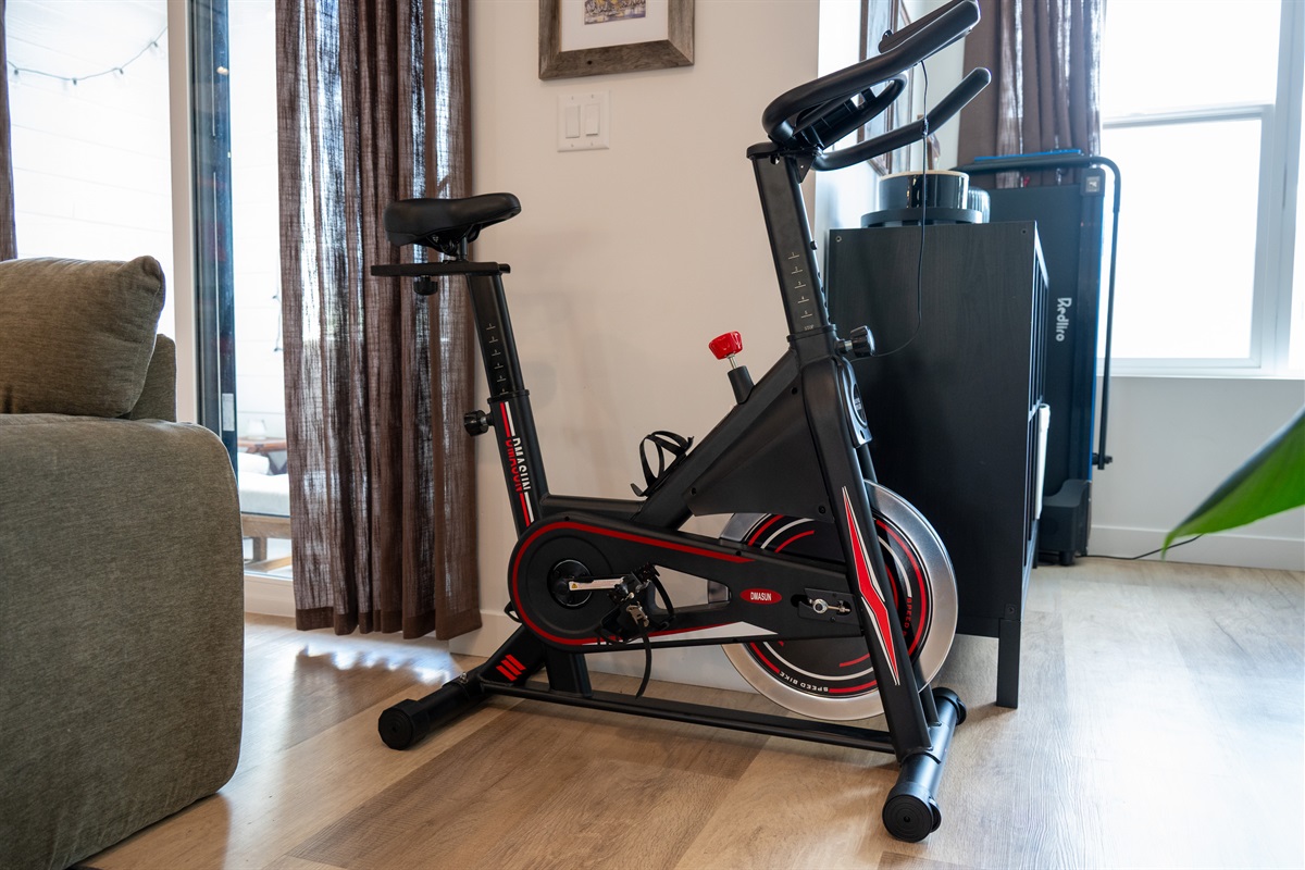 An in-home exercise bike for staying active while away.