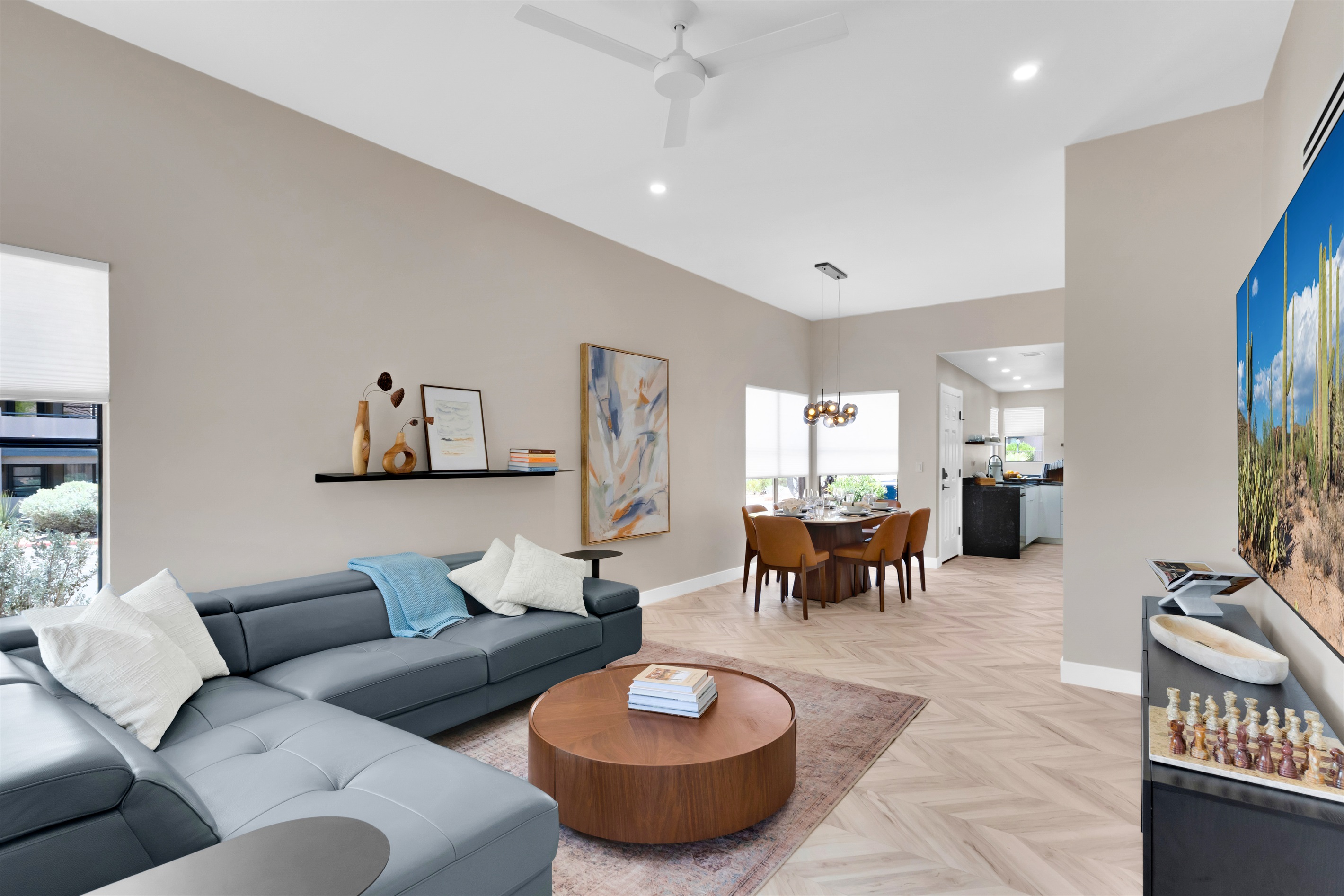 Open Living and Dining Area
