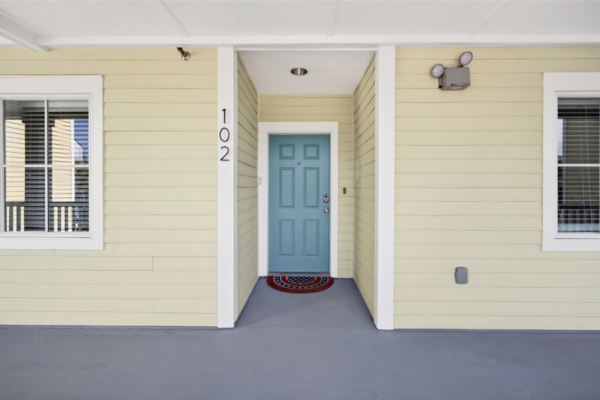 Front Door | 1006 Ocean Blvd, Isle of Palms, SC | 102 Dunescape | IOP Escapes