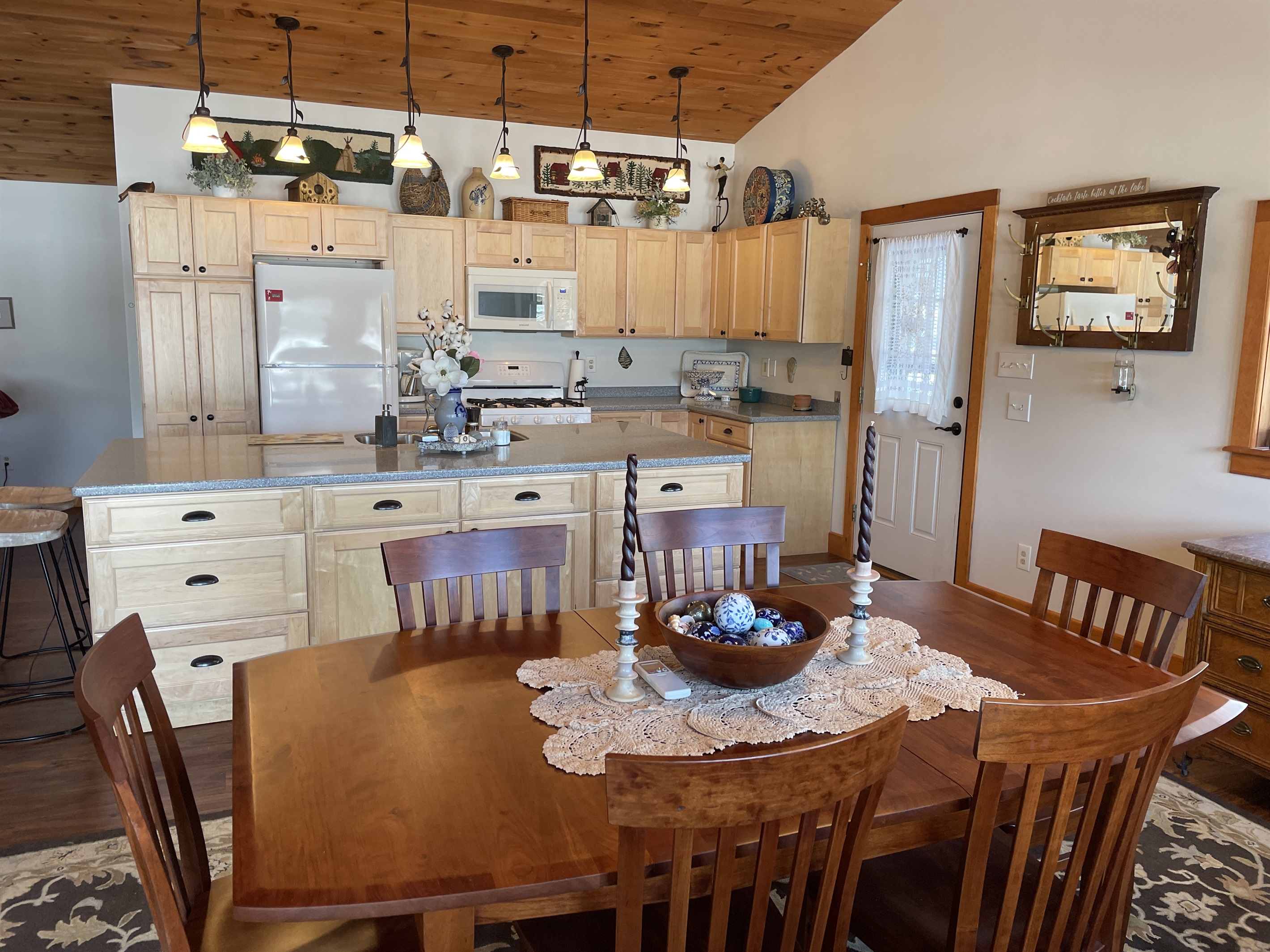 Dining area and kitchen