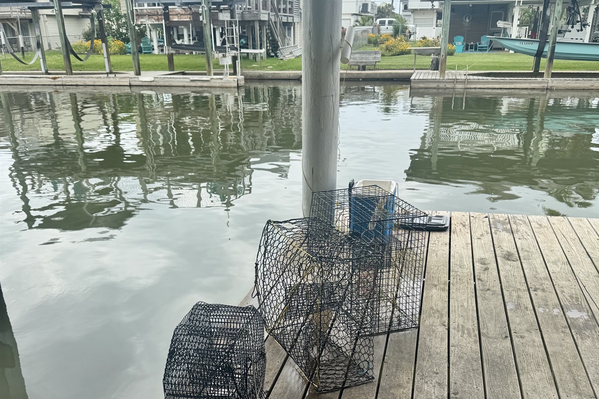 Crab traps available for you to use