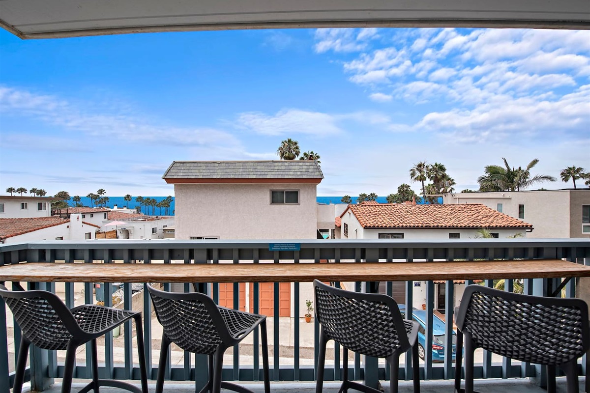Ocean views abound from the balcony :)