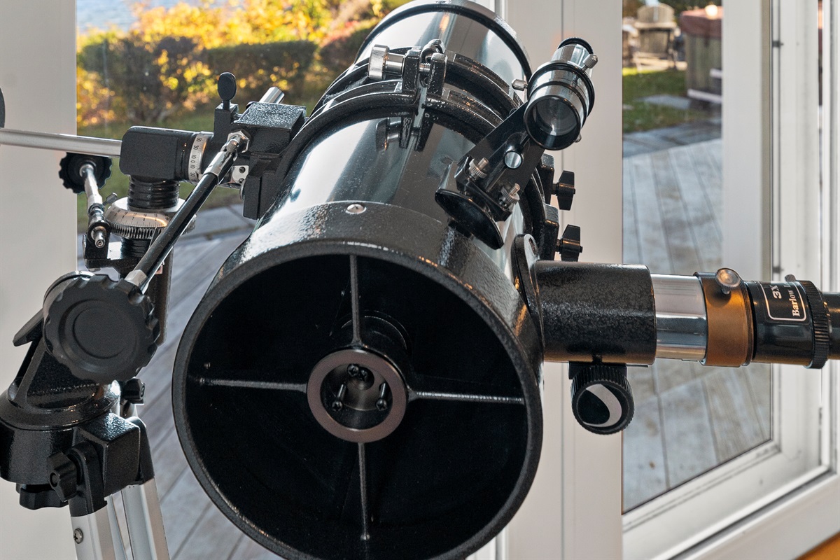 Explore the skies and spot wildlife with our ocean-view telescope.
