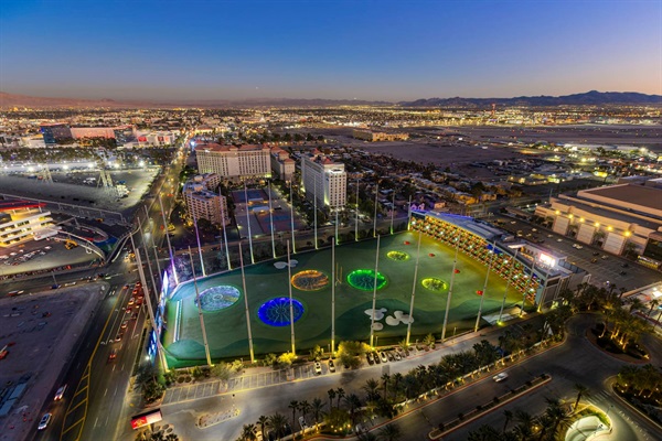 Balcony view of Top Golf