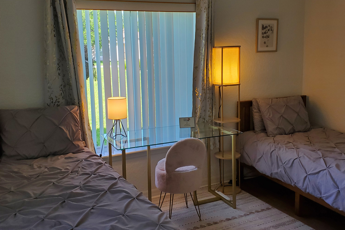Double Bed & Twin bedroom with private bath