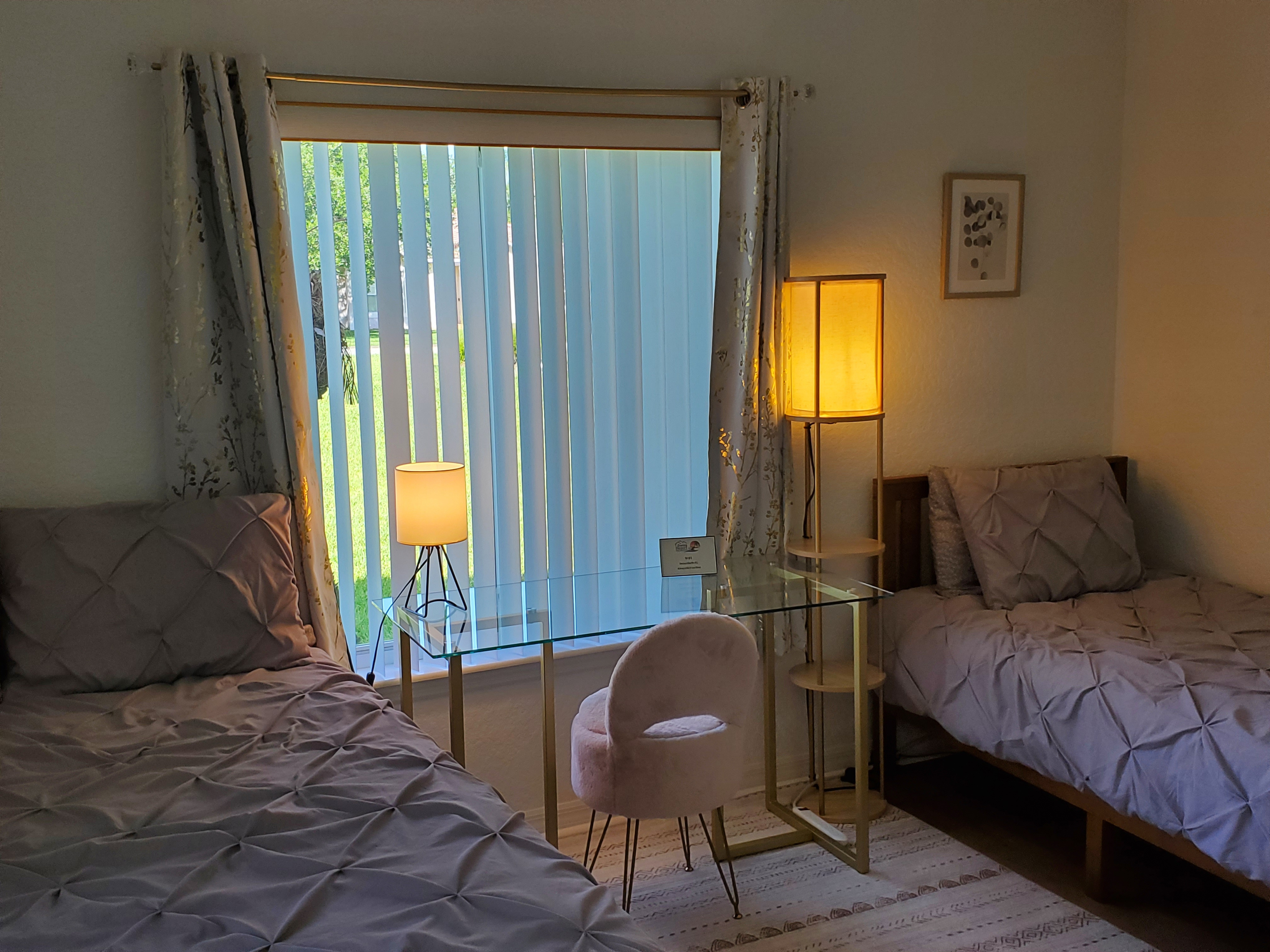 Double Bed & Twin bedroom with private bath