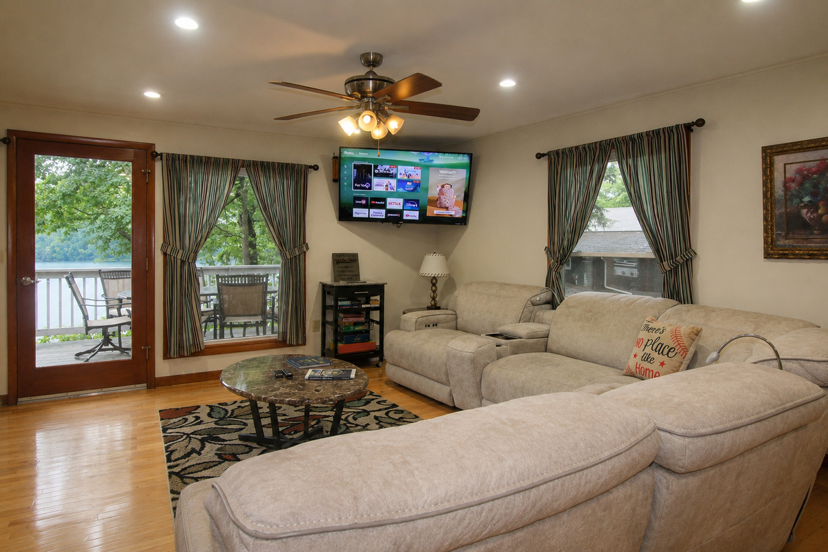 60" or larger flat screen Roku TV in the living room.  Bring your favorite streaming apps for all your viewing pleasure