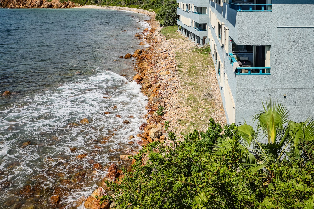 Explore the rugged coastline right beneath your balcony.