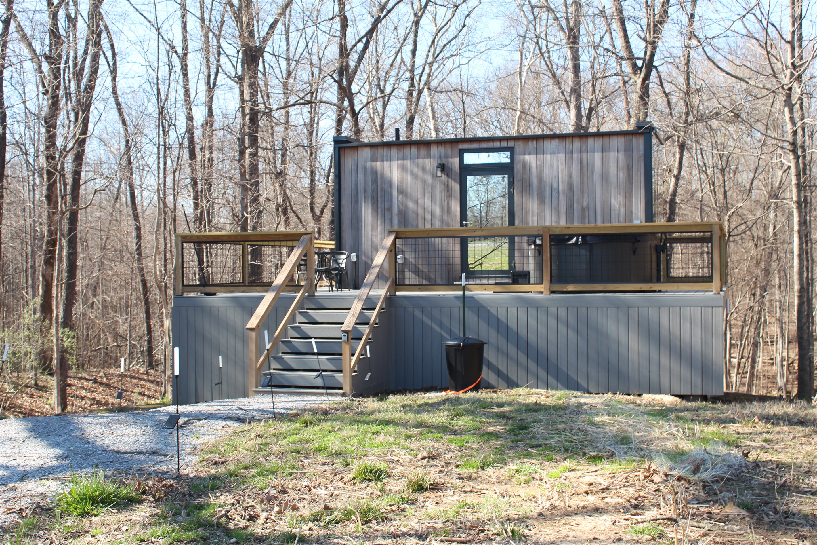 View of the front of the cabin
