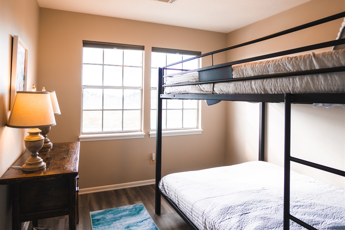 Bunk room with full over full bunk bed