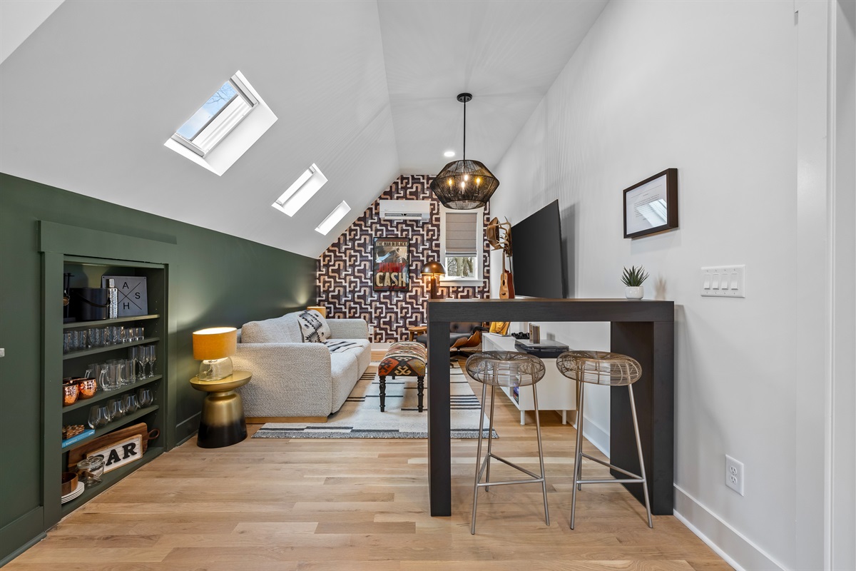 Open concept living/dining/kitchen makes for an easy flow.