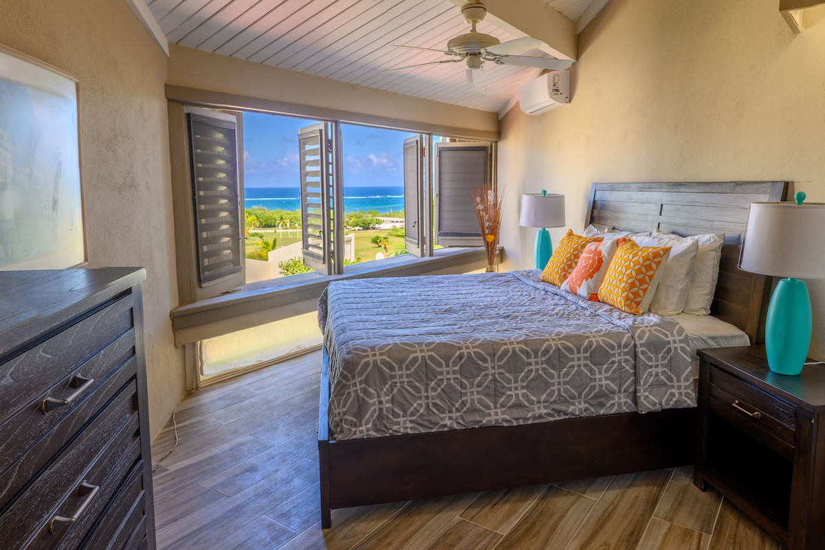 Master Bedroom w/ a view (located upstairs) - King bed
