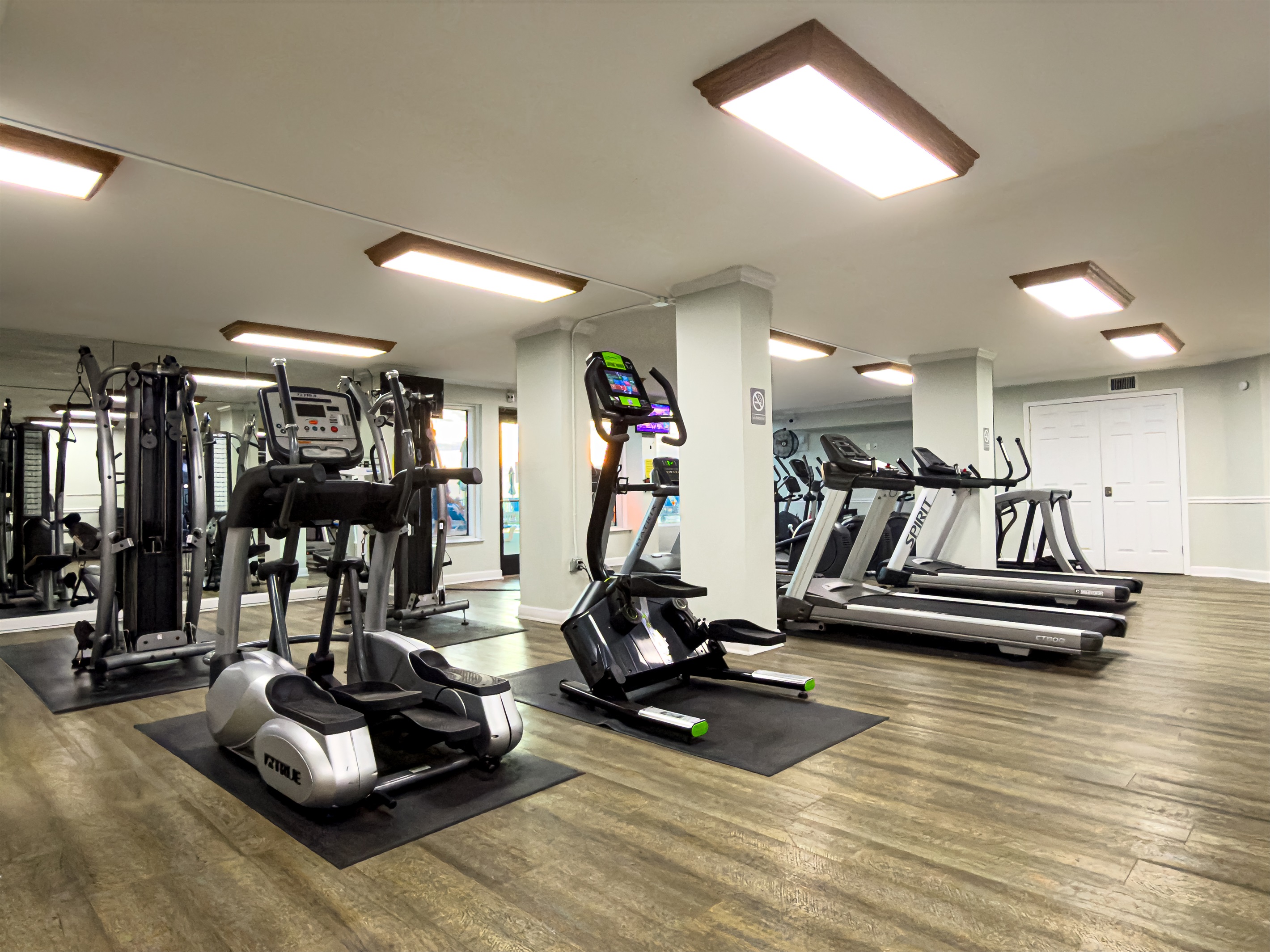 Keep up with your daily routine using the cardio and weight machines. Wind down later with a quiet game of pool.