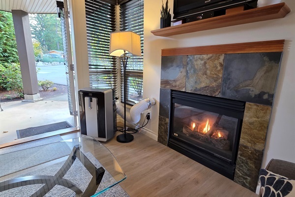 Unit B Natural Gas Fireplace. Double Glass Patio Doors. Streaming TV.