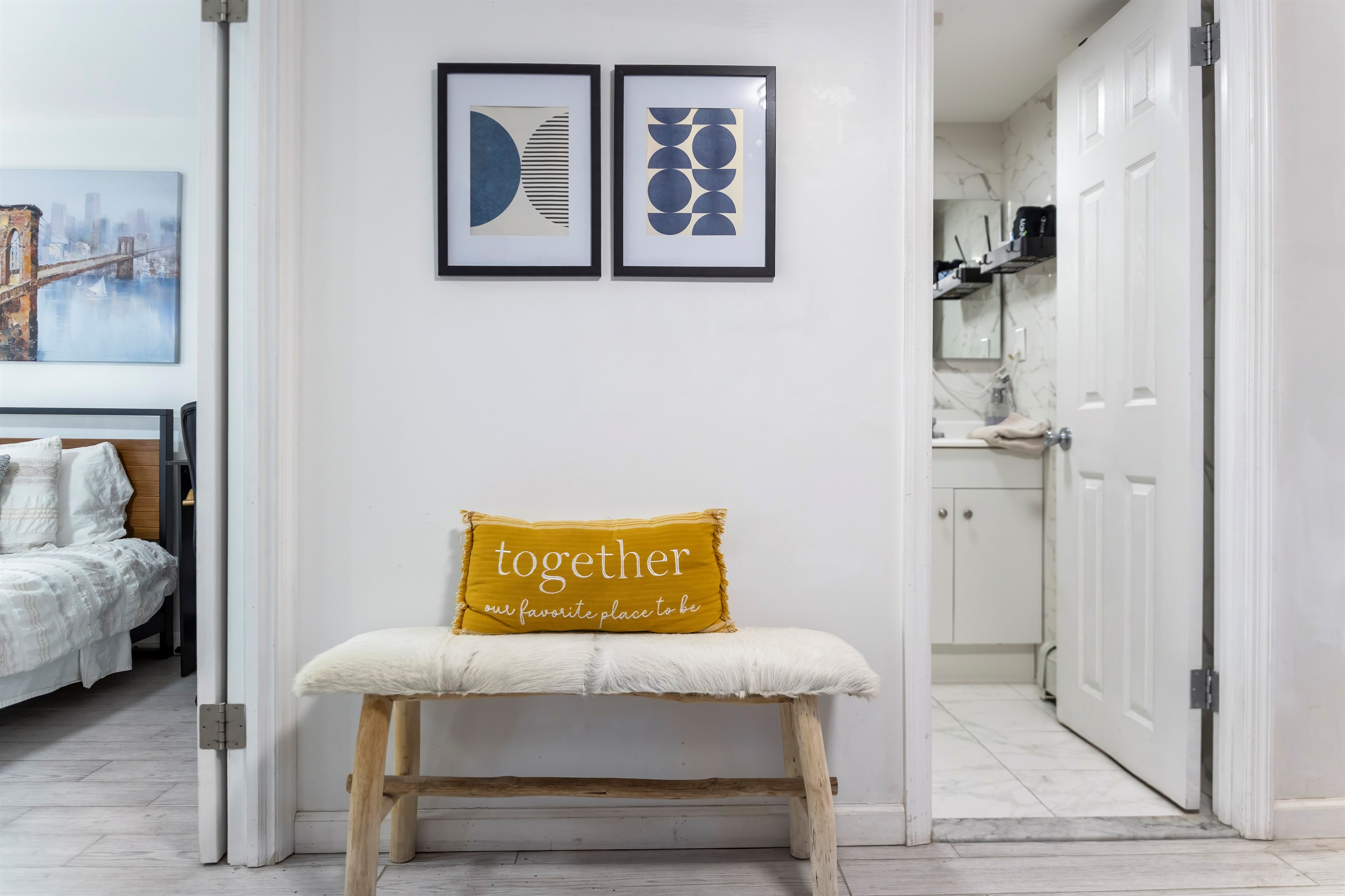 Pause as you come and go in a welcoming entry that makes arriving home feel easy and unrushed.