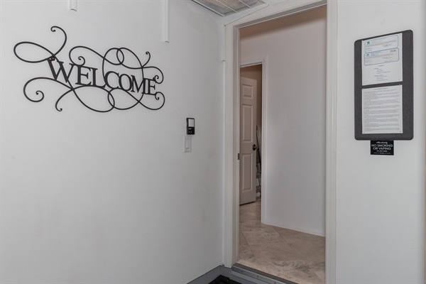 Private entrance to the guest suite