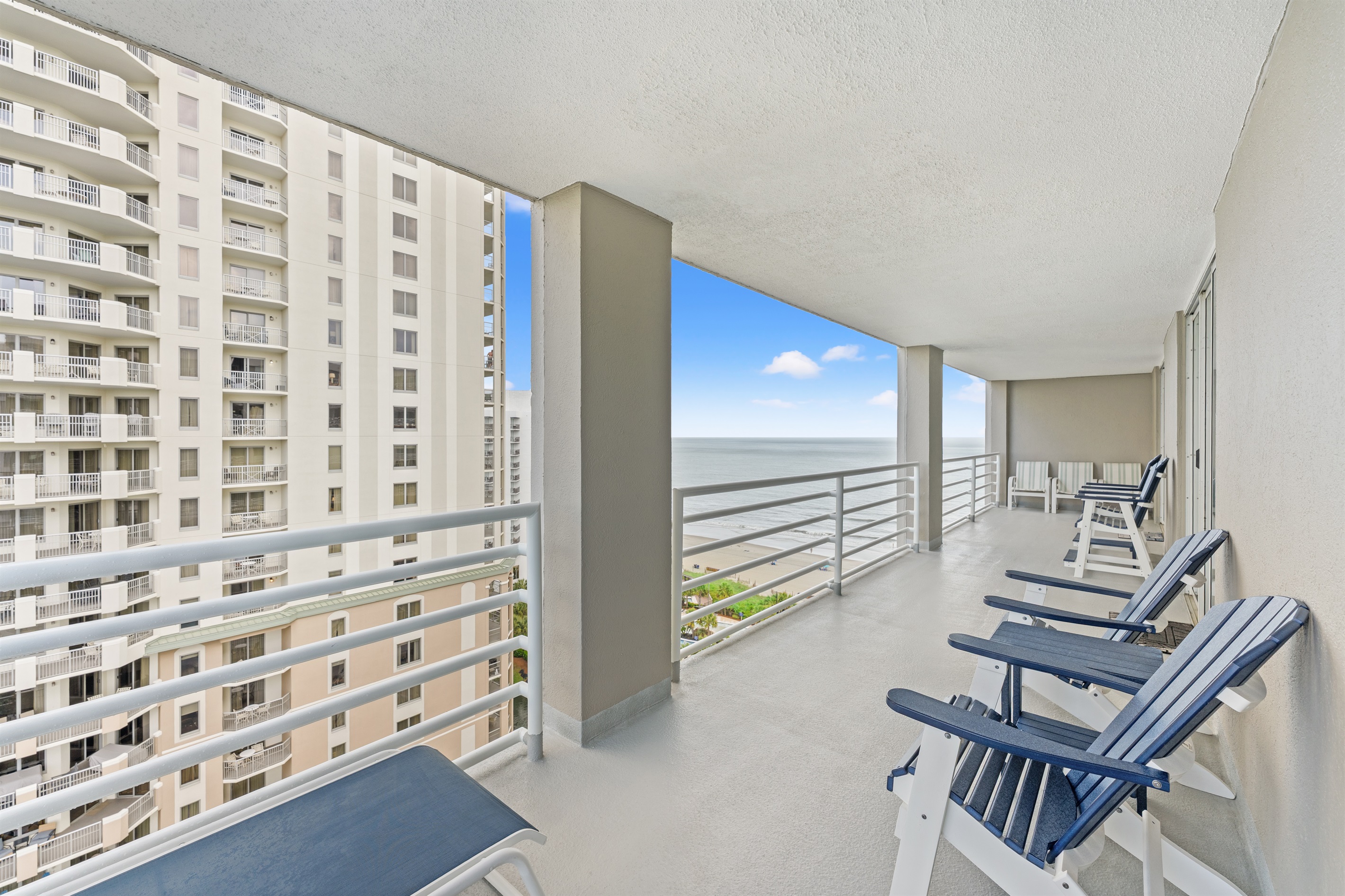Grab a beverage and sit back and relax on one of the balconies.