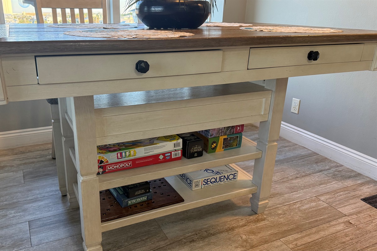 Large Dining Table with Storage