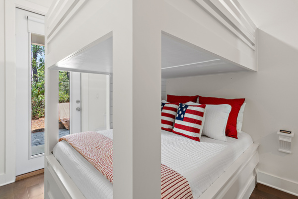 Custom made queen over queen adult bunks