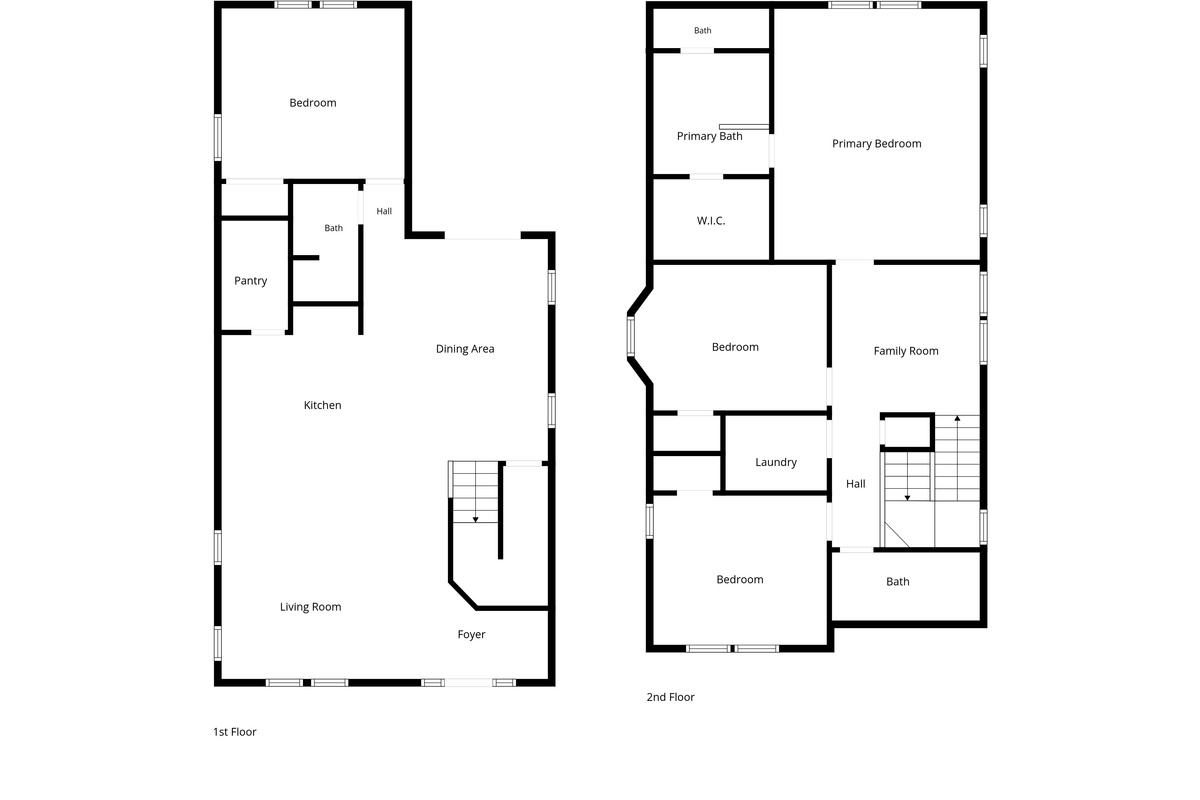 The full layout, top to bottom, with four bedrooms, three baths and open living at the heart of it. Picture your crew spread across these rooms, then all of you meeting back in the kitchen when dinner is ready.