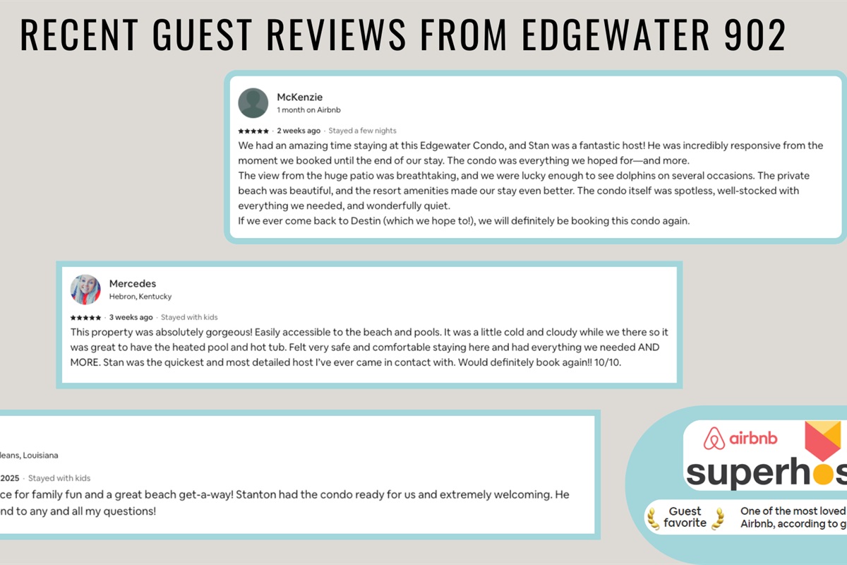 Recent reviews from happy guests show that you are in good hands!