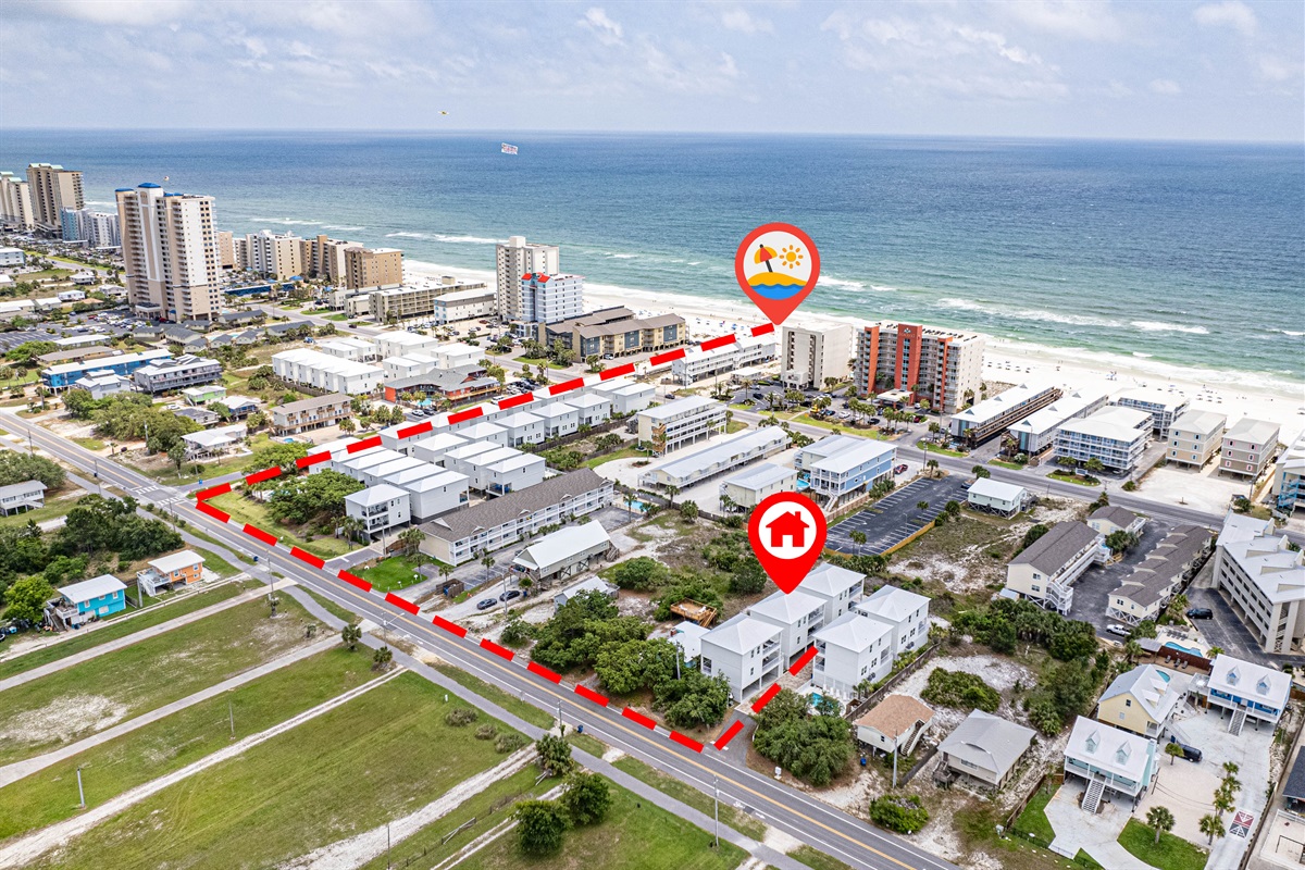 A three to five minute stroll to the beach is perfect any time of the day - shelling in the morning, riding waves in the afternoon, and crabbing at night make this the perfect beach vacation.
