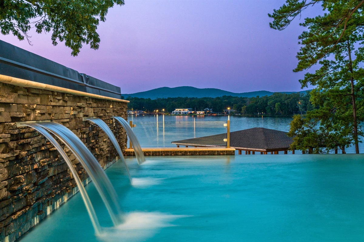 Cascading waterfalls and infinity edges create the ultimate resort-style pool.