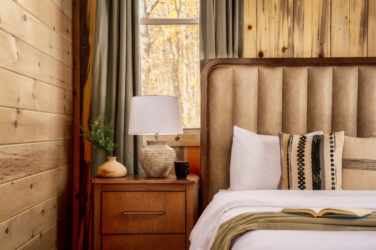 Cozy bedroom lighting and calming design for restful nights.