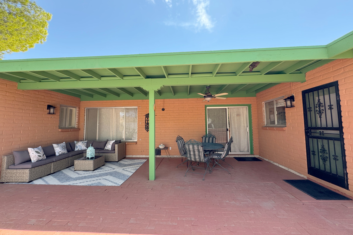 large covered patio