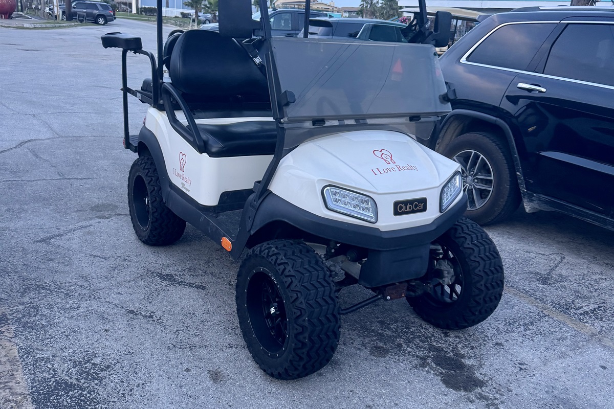 Golf cart available with every rental! Think of all the money you save!
