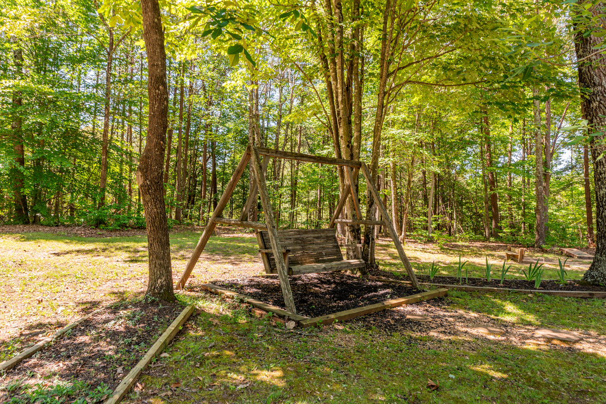 Outdoor Retreat: Swing away your worries surrounded by serene Virginia woods! Perfect for relaxation.