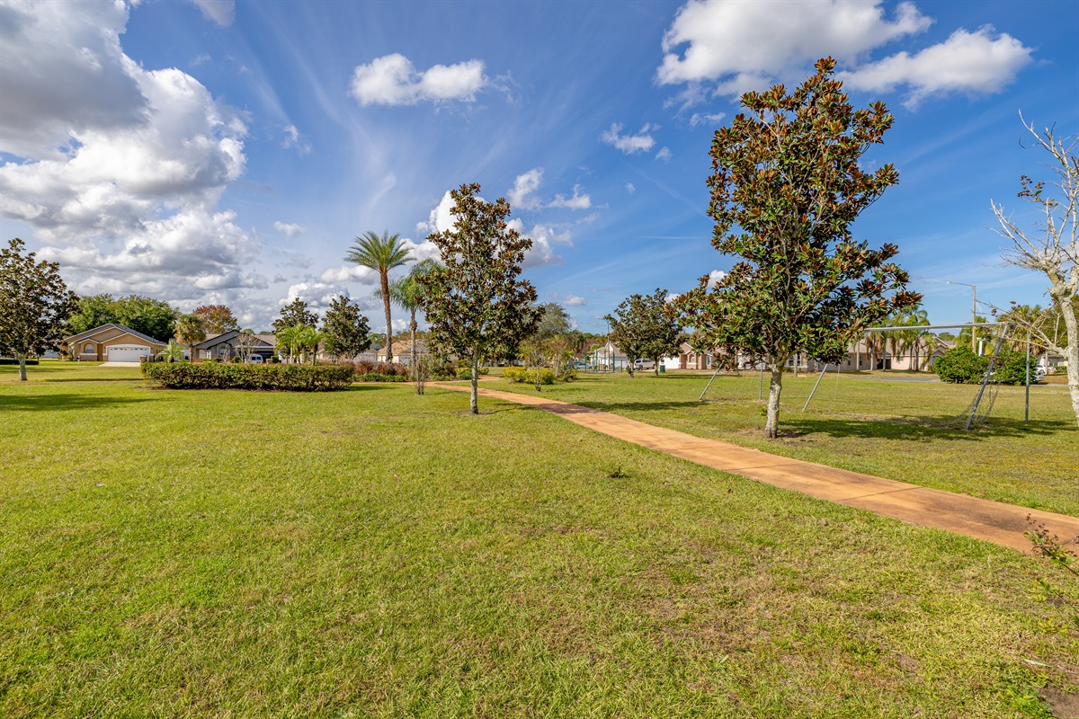 Some of the beautiful green space in Indian Creek.