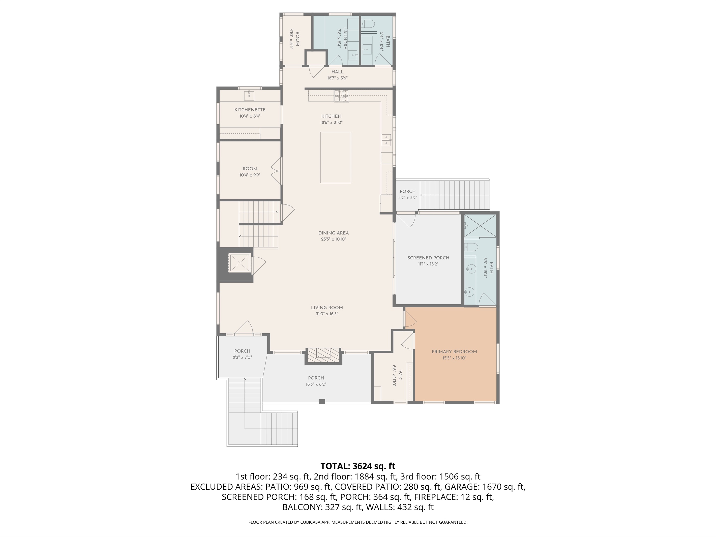 Second Floor, Floor Plan | On Beach Time | 6 30th Ave, Isle of Palms, SC | IOP Escapes