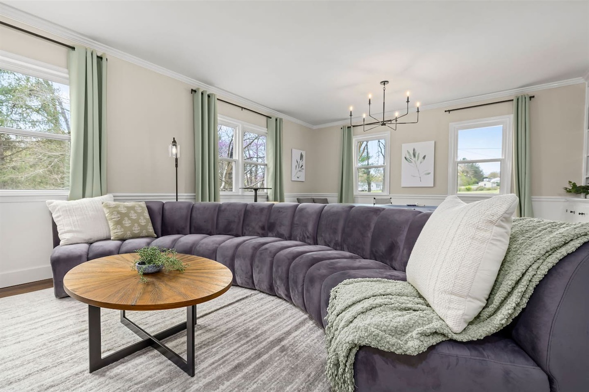 "We loved the living room for late night laughs and bonding."