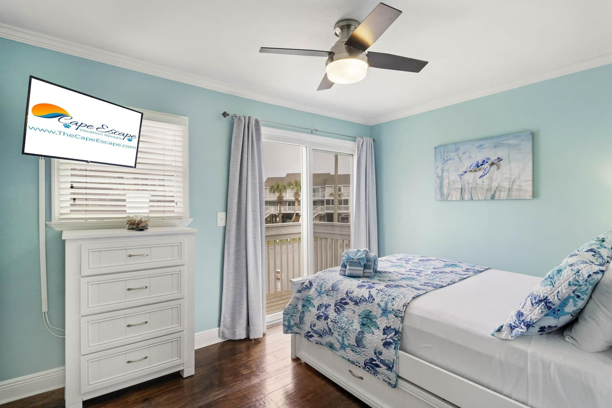 Queen Bedroom with Smart TV.