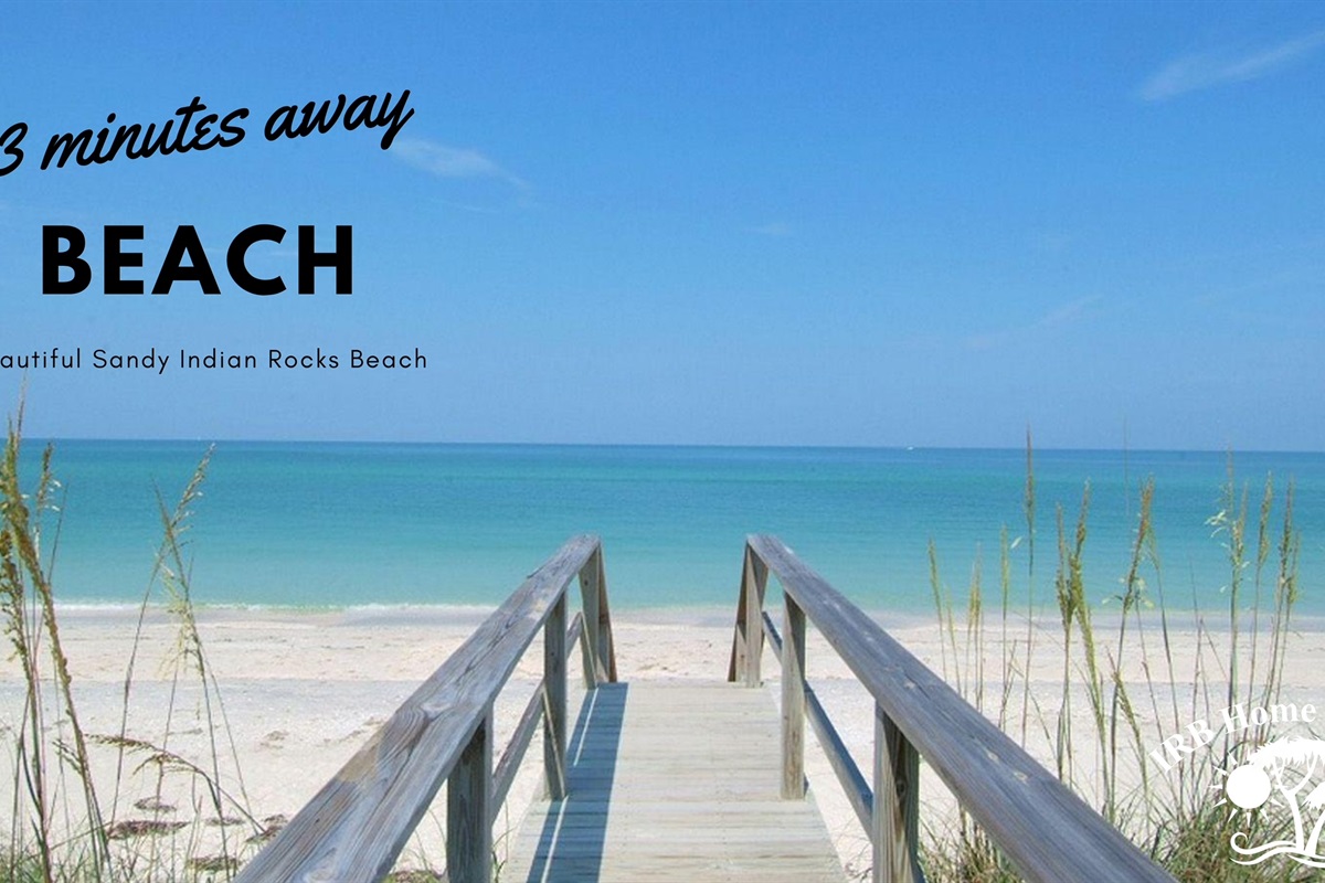 Speaking of beach, it's a two minute drive down the street by golf cart.